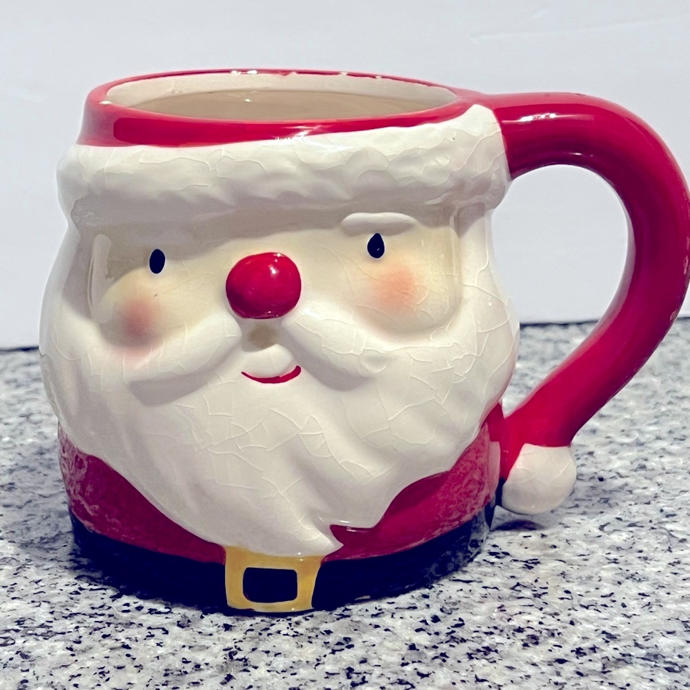 Vintage Earthenware Santa Claus Ceramic Mug